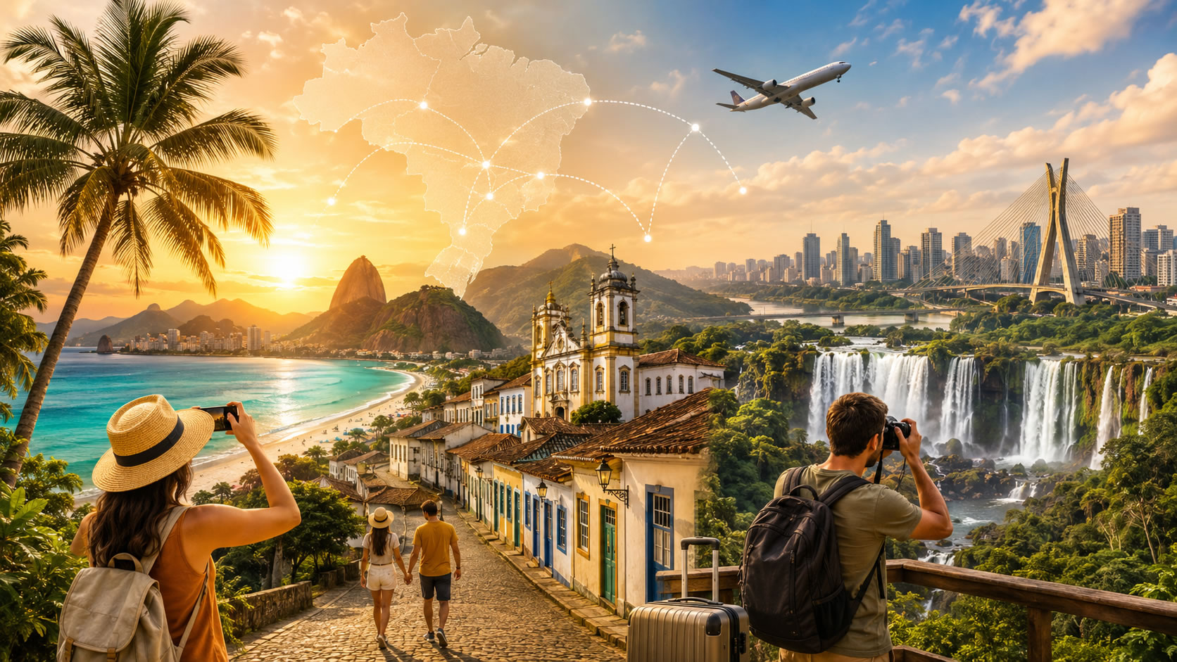 Turismo em alta: Brasil vive novo momento com recorde de visitantes estrangeiros e força das viagens nacionais