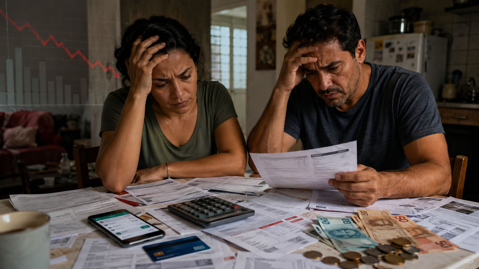 Crise no bolso: inadimplência recorde expõe fragilidade econômica das famílias brasileiras